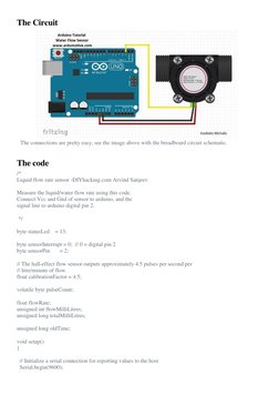 The Circuit 
 
The connections are pretty easy, see the image above with the breadboard circuit schematic.  (https://www.ardu