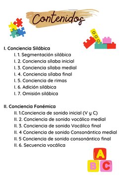 Cuadernillo de Conciencia Fonológica | PDF | Sílaba | Palabra