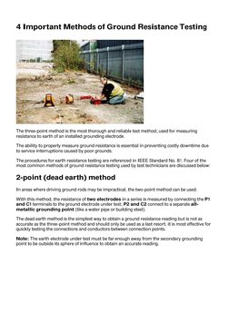 Ground Resistance Testing Methods Explained | PDF | Electrical ...