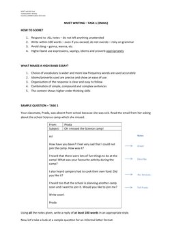 MUET Email Writing Guide and Samples | PDF | Cognition | Human ...