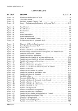 8065750127
v
LISTA DE FIGURAS
FIGURA#
NOMBRE
PÁGINA #
Figura 1-1
Sistema de Medida OcuScan   RxP . . . . . . . . . . . . . .