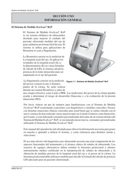 8065750127
1.1
El Sistema de Medida OcuScan® RxP
es un sistema oftálmico de ultrasonidos
diseñado para mejorar el cuidado del