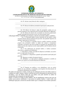 CONSELHO FEDERAL DE MEDICINA
CONSELHO REGIONAL DE MEDICINA DO ESTADO DE SERGIPE 
Rua Minervino de Souza Fontes, n.º 150, Salg
