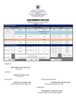 Republic of the Philippines
Department of Education
REGION I
PANGASINAN SCHOOLS DIVISION OFFICE II
RIZAL ELEMENTARY SCHOOL