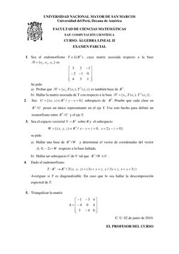 UNIVERSIDAD NACIONAL MAYOR DE SAN MARCOS 
Universidad del Perú, Decana de América 
 
FACULTAD DE CIENCIAS MATEMÁTICAS 
EAP: C