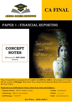 CA Final FR Concept Notes by Ajay Agarwal | PDF | Financial Statement ...