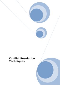 Conflict Resolution 
Techniques
