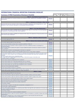 IFRS Compliance and Disclosure Checklist | PDF | Fair Value ...