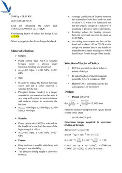 Screw Jack Design and Calculations | PDF | Screw | Machines