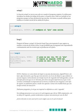 Cursos Semipresencial - UTN HAEDO MBA. Ing. Juan Barreto - adistancia@frh.utn.edu.ar
setup()
La función setup() se invoca una
