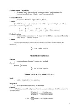 Fundamentals of Pharmaceutical Calculations | PDF | Medical ...