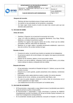 DEPARTAMENTO DE PREVENCIÓN DE RIESGOS Y
GESTIÓN AMBIENTAL
Cod.: PL-SST-GYRO-02
PROYECTO:  “CARPINTERÍA  METÁLICA  EN  I.E.  1