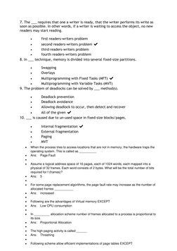 CS604 Operating Systems MCQs Guide | PDF | Operating System | Computer ...