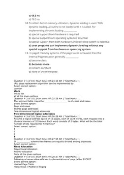 CS604 Operating Systems MCQs Guide | PDF | Operating System | Computer ...