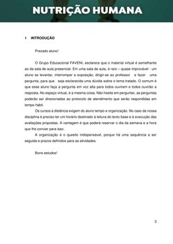 3 
 
 
 
1 
INTRODUÇÃO 
Prezado aluno! 
 
O Grupo Educacional FAVENI, esclarece que o material virtual é semelhante
