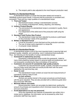 Recipe Development and Standardization Guide | PDF | Foods | Cooking