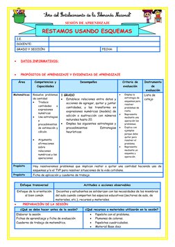 SESIÓN DE APRENDIZAJE
I.E. 
DOCENTE:
GRADO Y SECCIÓN:
FECHA:

DATOS INFORMATIVOS:
 
  

PROPÓSITOS DE APRENDIZAJE Y EVIDENC