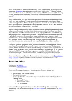 be the electrical service entrance for the building. Motor control centers are usually used for 
low voltage three-phase alte