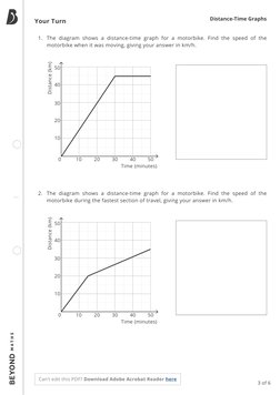 KS3 Maths: Distance-Time Graphs | PDF | Speed | Bus