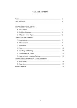 TABLE OF CONTENT
Preface.....................................................................................................