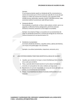 DIPLOMADO DE BOLSA DE VALORES DE LIMA