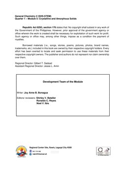 Module 5 Crystalline and Amorphous Solids | PDF | Solid | Crystal