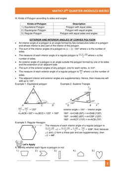 Polygon Module Math 7 Grade 7 Polygons and Angles Module | PDF | Polygon | Angle