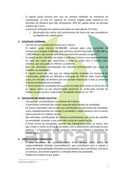 5 
 
- 
O capital social mínimo tem que ser sempre realizado no momento da 
constituição, se este for superior ao mínimo ex
