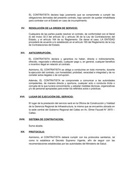 EL CONTRATISTA declara bajo juramento que se compromete a cumplir las
obligaciones derivadas del presente contrato, bajo sanc