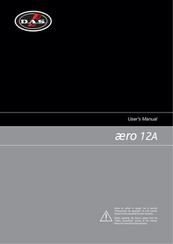 æro 12A
User’s Manual
Antes de utilizar el equipo, lea la sección
“Precauciones de seguridad” de este manual.
Conserveesteman