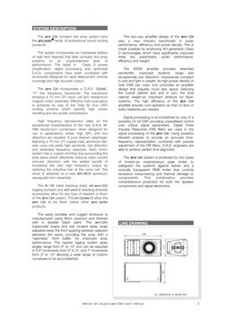 The æro 12A compact line array system joins 
the          family of professional sound touring 
products.
The system incorpor