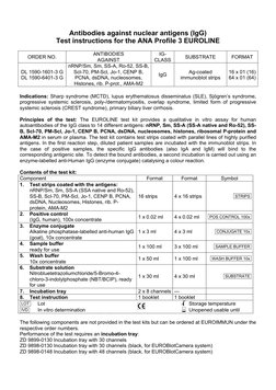 ANA Profile 3 Test Instructions | PDF | Dna | Macromolecules
