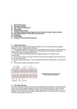 XMT Series Controller Manual | PDF | Sensor | Relay
