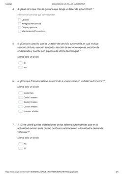 9/5/2021
CREACIÓN DE UN TALLER AUTOMOTRIZ
https://docs.google.com/forms/d/1-iE905DWeLxORAdE_dRSyWjRRb2MRXeHEV6OOvgpg6o/edit
2