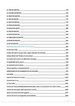 5 
EL TRES DE BASTOS ______________________________________________________________ 744 
EL CUATRO DE BASTOS ____________
