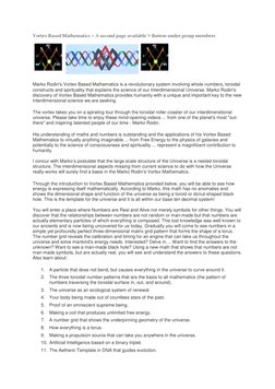 Vortex Based Mathematics ~ A second page available > Button under group members 
 
 
Marko Rodin's Vortex Based Mathematics i