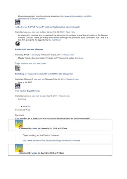 My evolving project may have some relevance.http://www.p2pfoundation.net/Multi- (http://www.p2pfoundation.net/Multi-Dimension