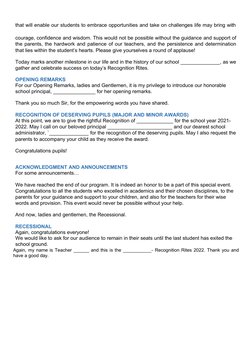 Emcee Script for Recognition Day 2022 | PDF | Lifestyle