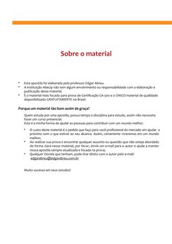 •
Esta apostila foi elaborada pelo professor Edgar Abreu.
•
A instituição Abecip não tem algum envolvimento ou responsabilida