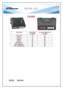 ‘ 
FK503 
 
 
 
 
 
 
 
 
 
 
 
 
 
 
 
INÍCIO        VOLTAR 
FUNÇÃO 
PINOS DO 
ALARME 
ALARME DB15 VGA 
MACHO 
LINHA 30 
04