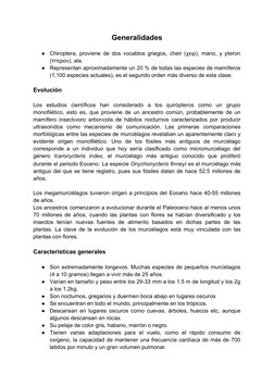 Generalidades 
●
Chiroptera, proviene de dos vocablos griegos, cheir (χειρ), mano, y pteron
(πτερον), ala.
●
Representan apro