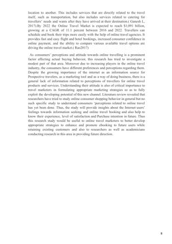 location to another. This includes services that are directly related to the travel
itself, such as transportation, but also