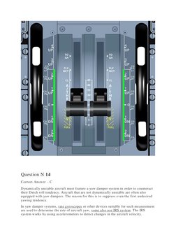 Question N 14 
Correct Answer – C 
Dynamically unstable aircraft must feature a yaw damper system in order to counterac