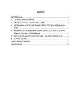 SUMÁRIO
INTRODUÇÃO...........................................................................................................