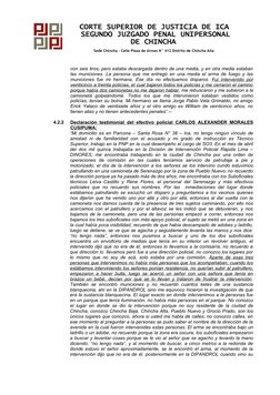 CORTE SUPERIOR DE JUSTICIA DE ICA
 SEGUNDO JUZGADO PENAL UNIPERSONAL 
DE CHINCHA 
 Sede Chincha – Calle Plaza de Armas N° 41