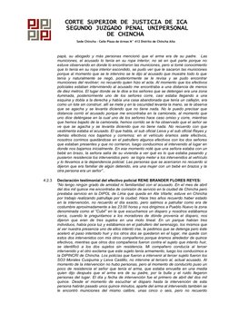 CORTE SUPERIOR DE JUSTICIA DE ICA
 SEGUNDO JUZGADO PENAL UNIPERSONAL 
DE CHINCHA 
 Sede Chincha – Calle Plaza de Armas N° 41