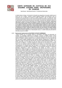 CORTE SUPERIOR DE JUSTICIA DE ICA
 SEGUNDO JUZGADO PENAL UNIPERSONAL 
DE CHINCHA 
 Sede Chincha – Calle Plaza de Armas N° 41