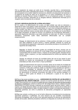 7.2 La aceptación  de cargos por parte  de  la  imputada,  asumida  libre  y voluntariamente,
demostrando tener plena capacid