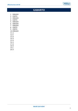 (https://www.alfaconcursos.com.br/)alfaconcursos.com.br 
 
MUDE SUA VIDA! 
7 
 
GABARITO 
1. ERRADO 
2. CERTO 
3. ERRADO 
4.