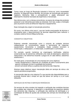 Gestão da Manutenção 
____________________________________________________________ 
 
_______________________________________
